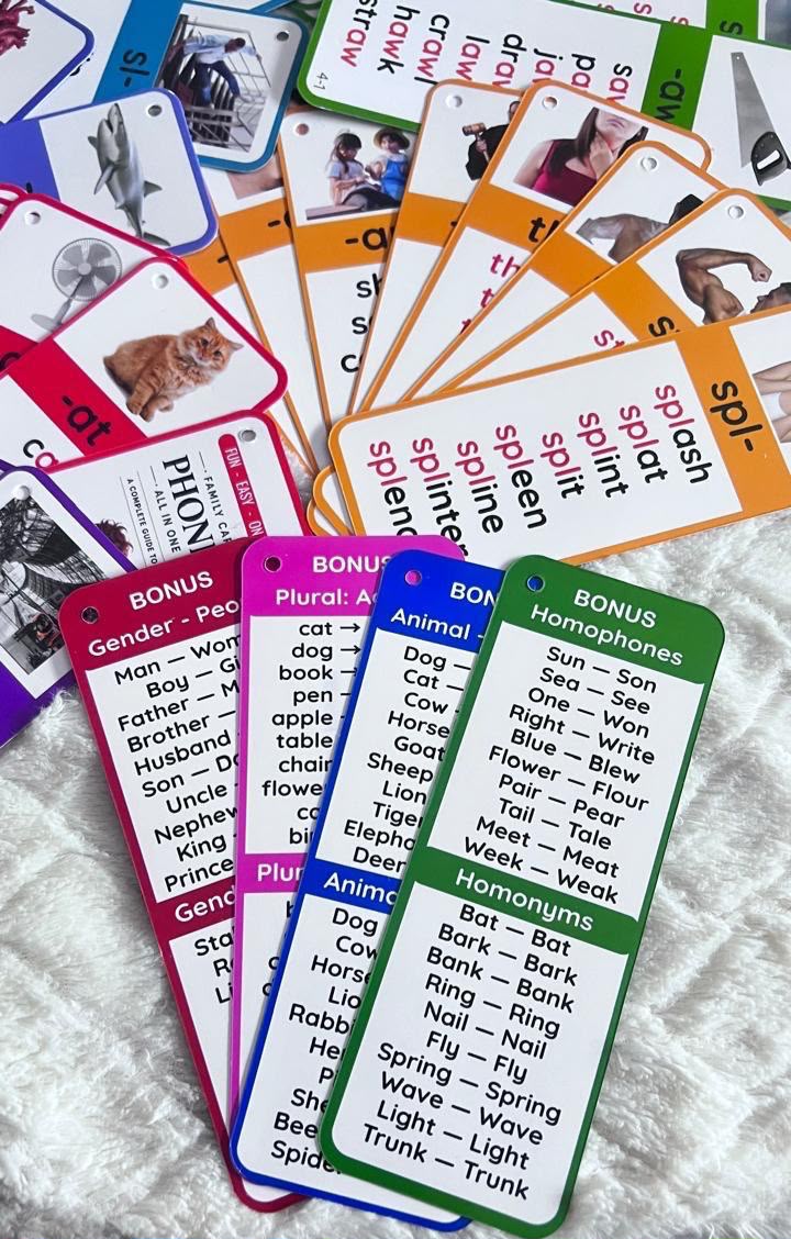 Vol-2   -150 Phonics Fmaily sound cards 1200 words.. All in one set