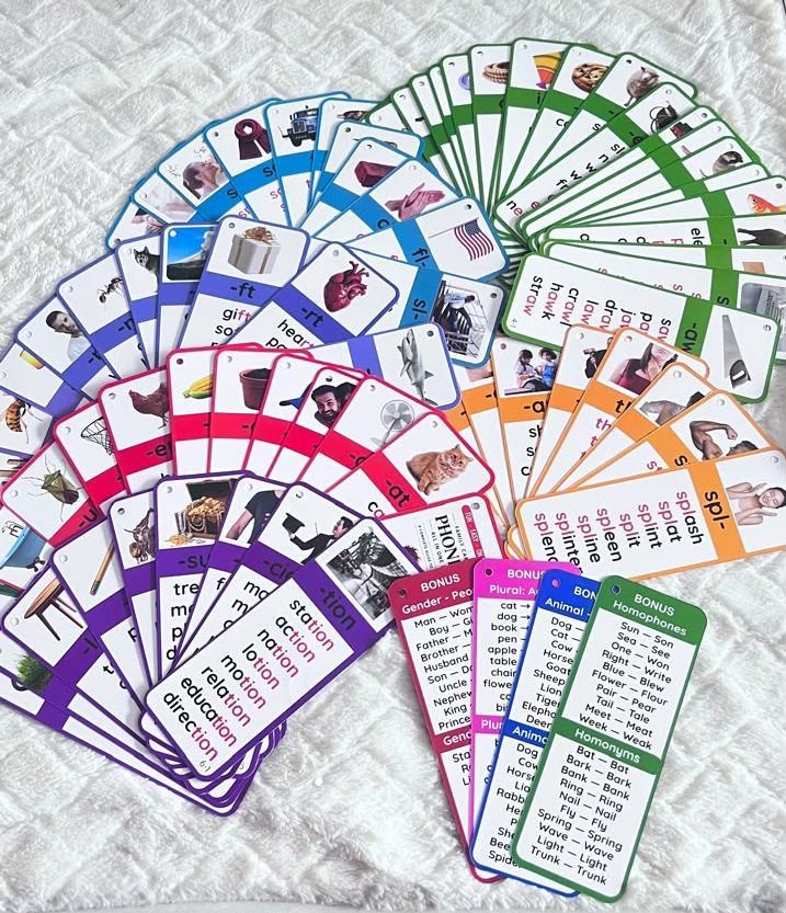 Vol-2   -150 Phonics Fmaily sound cards 1200 words.. All in one set