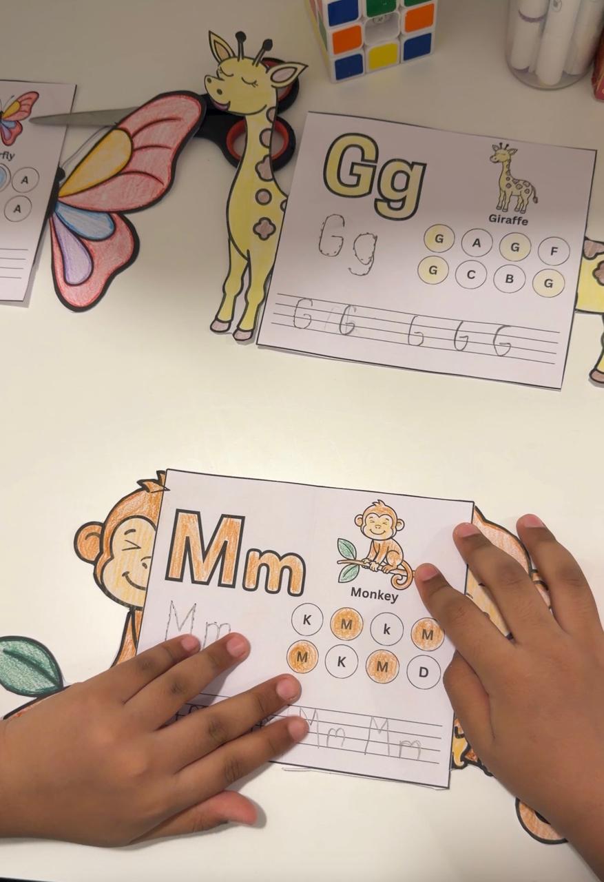 A–Z Alphabet Foldable Worksheets for Kids | Printable Cut & Colour Activity Pack (26+ Pages)