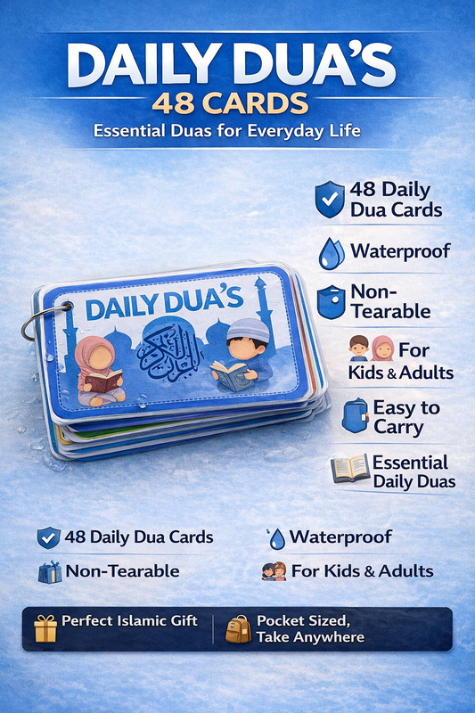 48 Daily Dua Cards -Waterproof pocket Dua cards